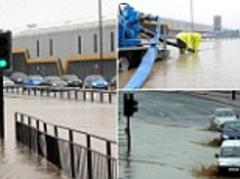 UK weather: Flooding hits north east as one month's rainfall of nearly TWO INCHES falls in just 24 hours... and there's no sign of warmer weather to come