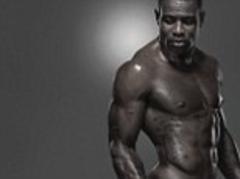 Ugo Monye topless images for Molton Brown body wash