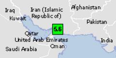 Green earthquake alert (magnitude 4.6M and depth 10km) in Iran 18/05/2013 12:09 UTC, 330000 people within 100km.