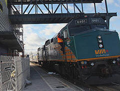 pedestrian struck, killed by via train